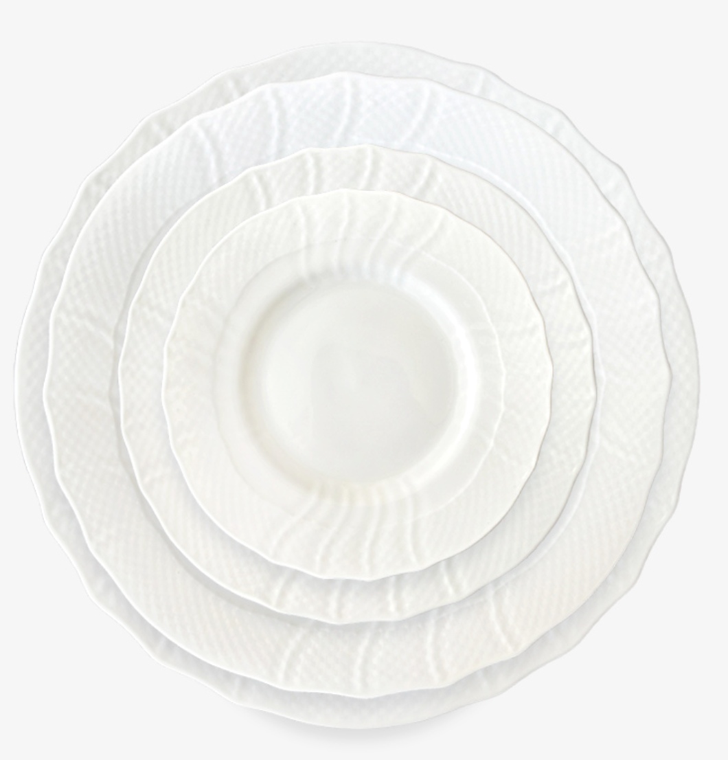 Flower Sea White China Bone Own Shape Plates Collections